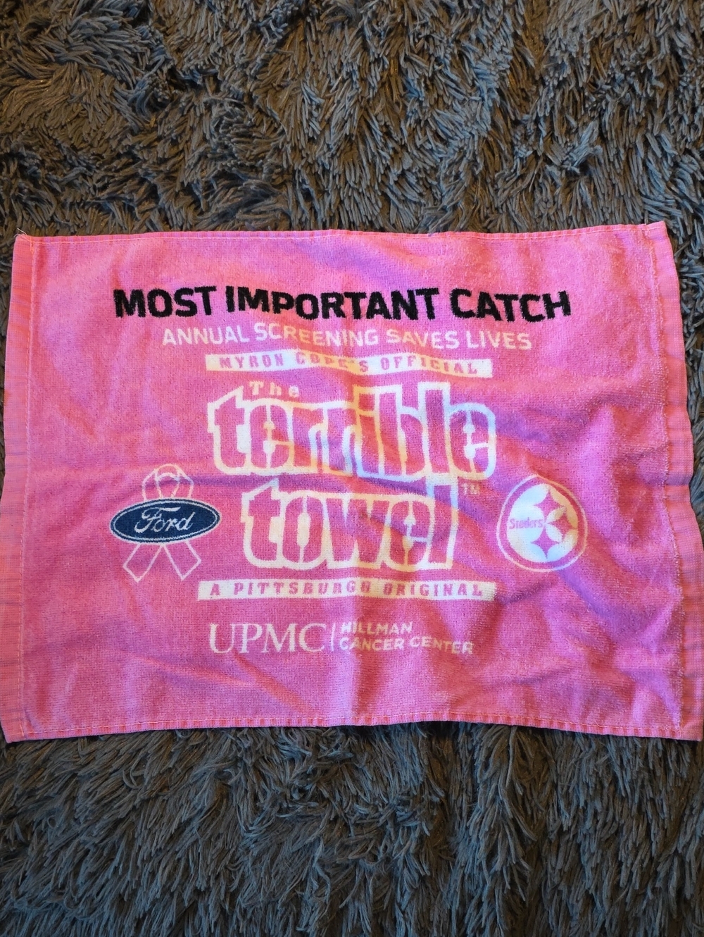 The Terrible Towel Pink Rally Towel Breast Cancer Awareness